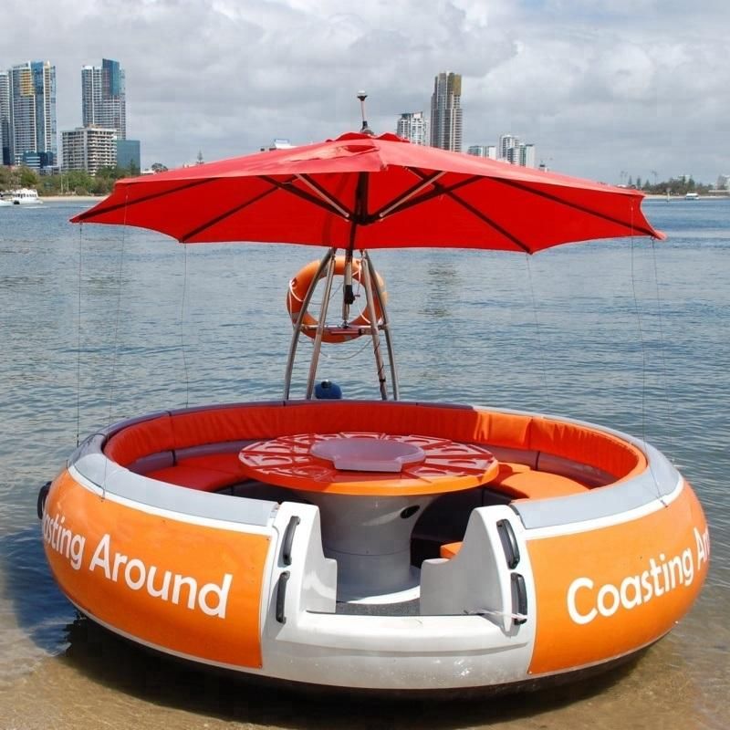 BBQ Leisure Boat 8 Person Round Barbecue Donut Boat Barbecue Dining Boat for Sale