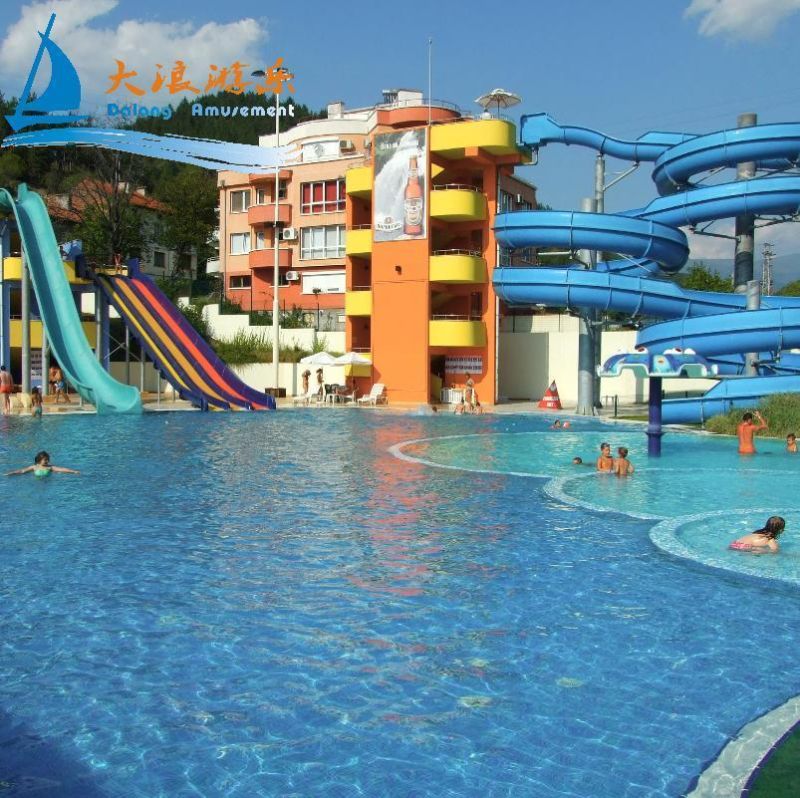 Fiberglass Playground Equipment Swimming Pool Aquatic Slide