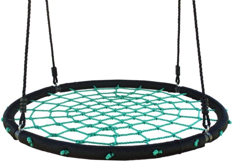 40 Inch Outdoor Playground Spider Swing Set Tree Web Net Rope Swing