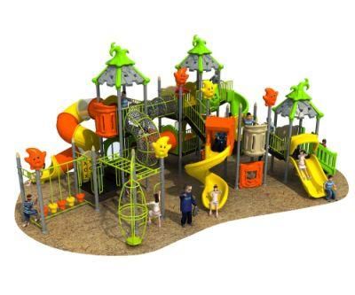 China Factory Kids Toys Equipment Plastic Slide Cartoon Outdoor Playground