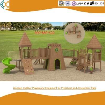 Wooden Outdoor Playground Equipment for Preschool and Amusement Park