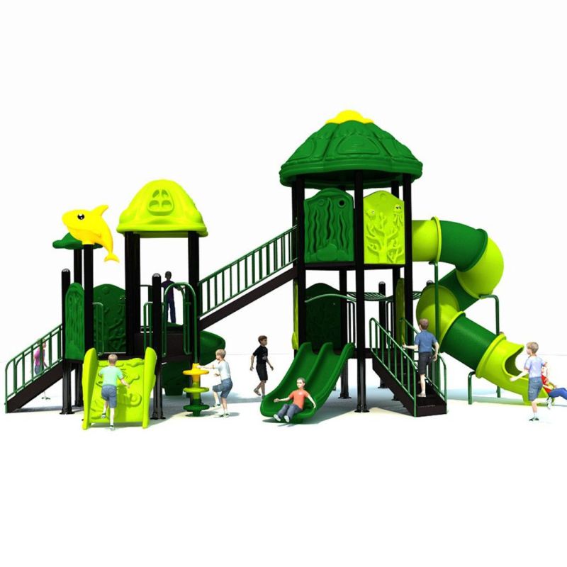 Spot Kids Community Outdoor Playground Plastic Slide Amusement Park Equipment