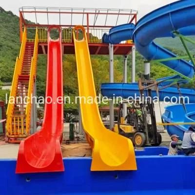 Swimming Pool Speed Slide Fiberglass Water Park Equipment