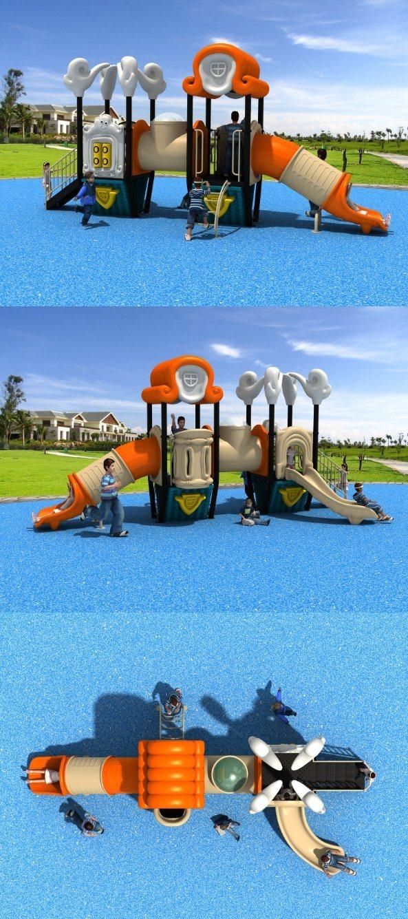 New Design Outdoor Playground Equipment Kids Slides (HD16-008A)