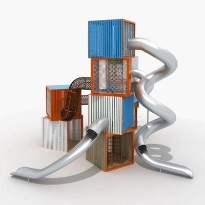 Commercial Kids Outdoor Toys Slide Climbing Large Playground Metal