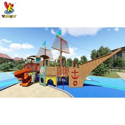 Multi-Functional Children Wooden Pirate Ship Playground Equipment for Sale