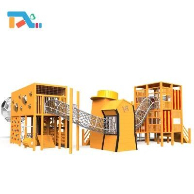 Wooden Cabin Shaped Slide for Children&prime; S Outdoor Amusement Equipment