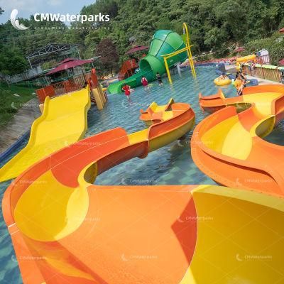 Customizable Water Park Equipment Fiberglass Water Slide Pool Slides for Kids Adult