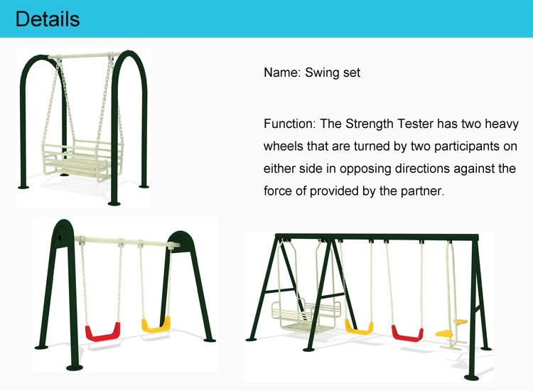 Outdoor Playground Kids Metal Swing Sets