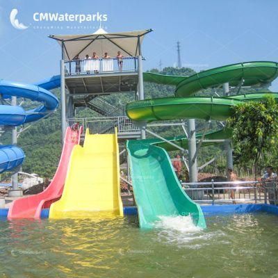 Factory Direct Sales Water Park Equipment Fiberglass Water Slide Combination Slide for Outdoor