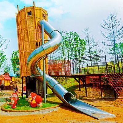 Amusement Park Outdoor Stainless Steel Slide Children Playground Equipment