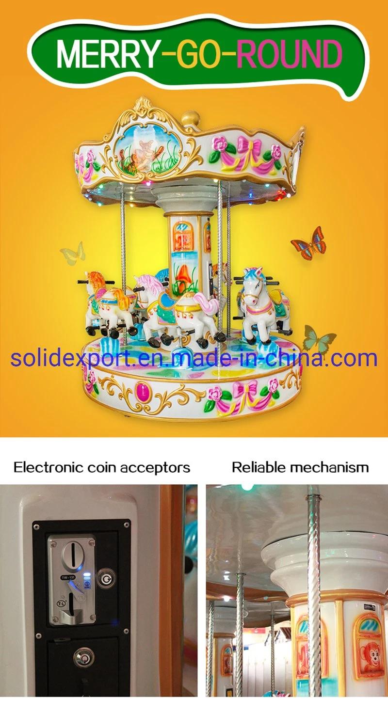 FRP Materials Amusement Park Mini Small Carousel with Gorgeous Lighting