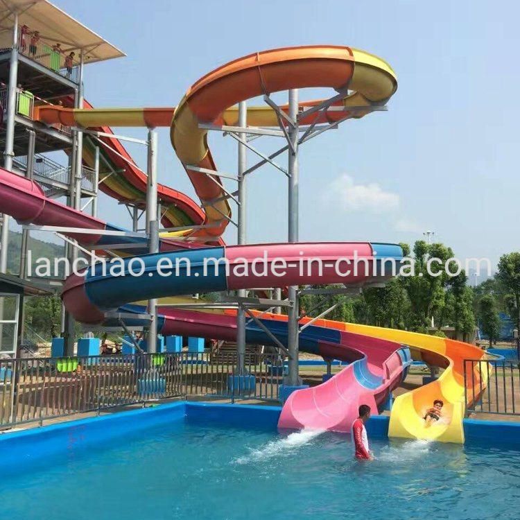 China Factory Fiberglass Water Park Slide Rides Customized Products