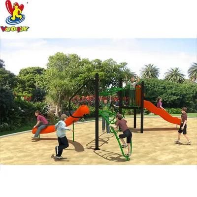 Outdoor Big Plastic Slides Commercial Playground Equipment Rope Playground Equipment
