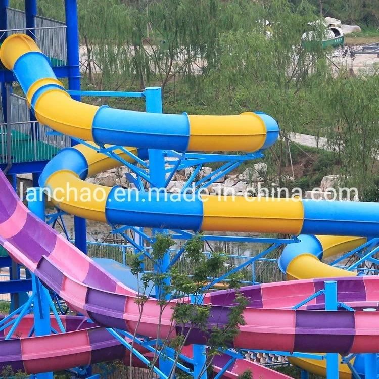 Attractive Water Park Play Equipment Spiral Closed Water Slide