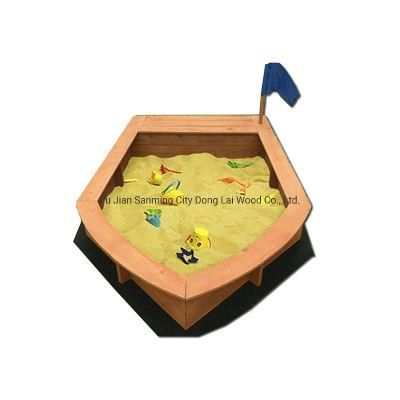 Direct Selling Wooden Polygon Sandbox Wooden Sandpit for Kid for Sale