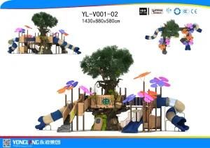 Outdoor Playground Nature Tree-House Series Children&prime;s Slide (YL-V001-02)