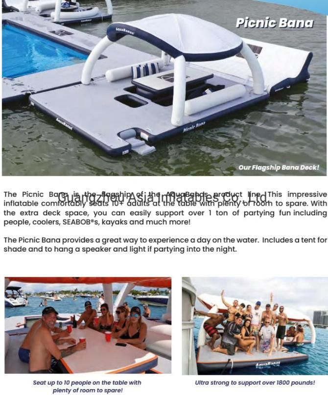 Inflatable Floating Island Platform Bar Inflatable Floating Dock