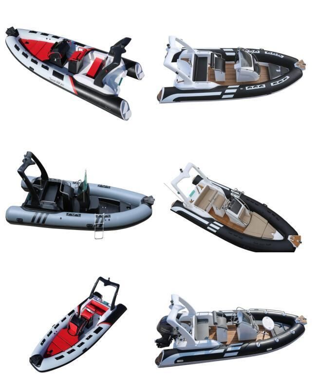 19feet 5.8m Fishing Boat PVC Rubber Boat Orca Hypalon Boat Hand-Made Luxury Boat Rigid Hull Inflatable Boat Fiberglass Hull Boat Rib Inflatable Boat Rescue Boat