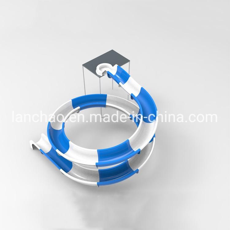Single Open Spiral Water Park Slide