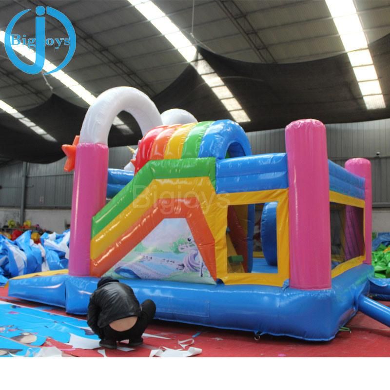 Sky High Inflatable Bouncy Castle with Slide N Obstacles Inside From China Inflatable Manufacturer