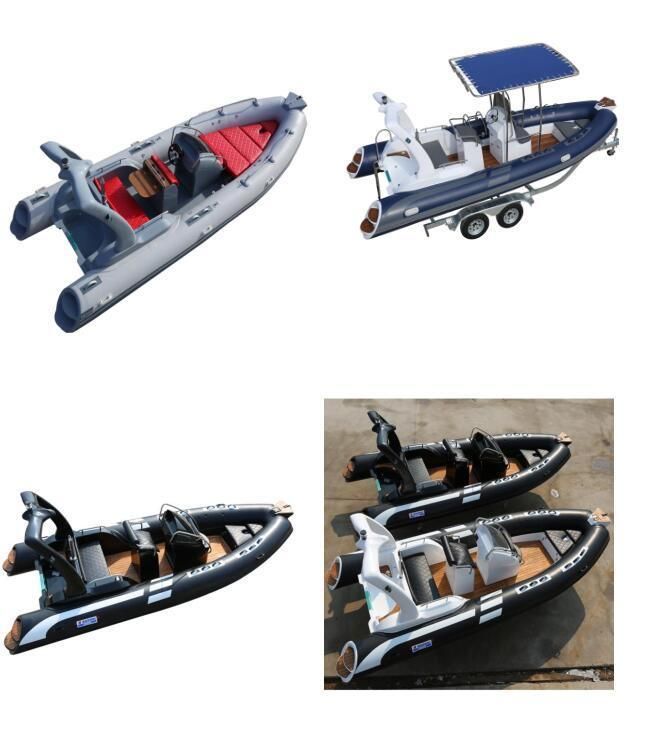 China CE Boat Factory 19feet 5.8m Rib580b Fiberglass Rigid Hull Mehler PVC Inflatable Boat with New Console for 8 Persons Narwhal Inflatable Boat Cruiser