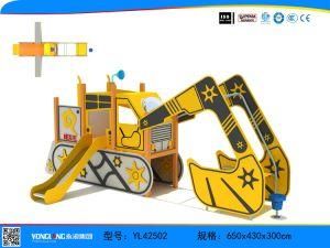 Outdoor Playground Cartoon Excavator Series Children Slide (YL42502)