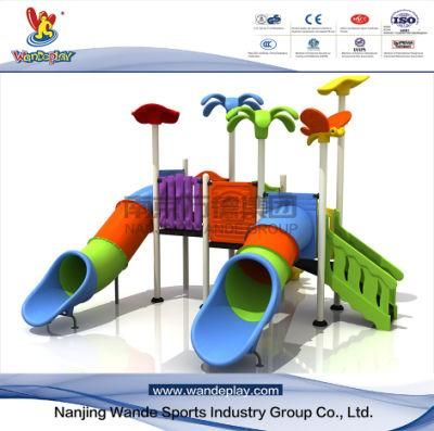 TUV Plastic Toy Kids Slide Games Amusement Park Children Outdoor Playground Equipment with Wd-1702D066b