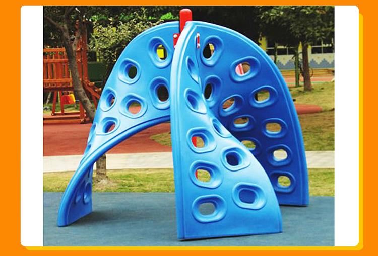 Indoor Outdoor Playground Equipment Plastic Climbing Wall with Slide Dome Toys
