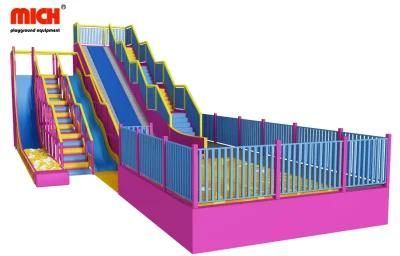 Mich Customized 3 Lanes Indoor Big Slides Set for Kids Adults