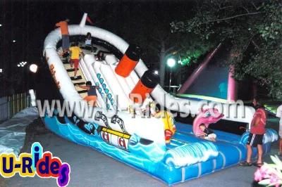 Hot Sale Titanic Inflatable Game Inflatable Bounce Slide Water Slide for Kids and Adults