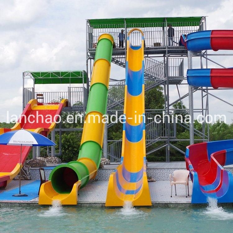 Water Amusement Park Fiberglass Closed Spiral Slide