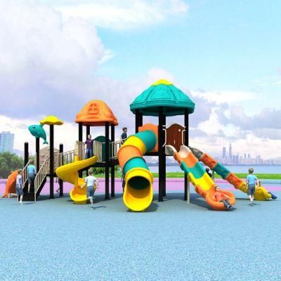 Kindergarten Kids Outdoor Playground Plastic Slide Amusement Park Equipment 493b