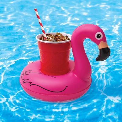 PVC Eco-Friendly Water Play Toys Party Equipment Inflatable Flamingo Drink Holder