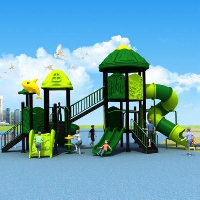 Kids Outdoor Playground Plastic Slide Scenic Amusement Park Equipment