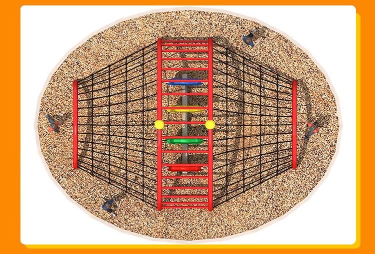 High Quality Galvanized Backyard Stair Hillside Climbing Rope Net Structures for Kids