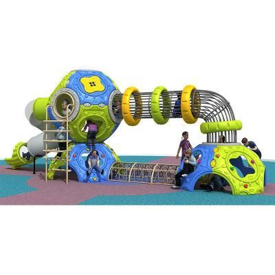 Customized Popular Kids Plastic Outdoor Playground Climbing Net Tube Slide for Amusement Park