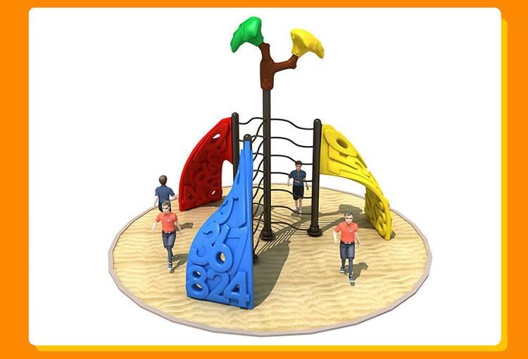 Three Panel Kids Plastic Jungle Gym Rock Climbing Wall for Small Backyard