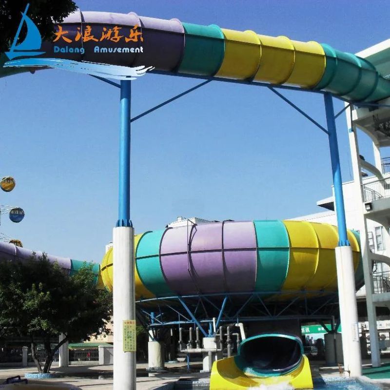 Giant Water Slide Custom Size Water Park Slides Fiber Glass Material Water Play Equipment Park