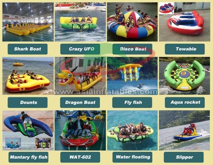 Inflatable Shark Boat Banana Boat Towable Water Ski Tube