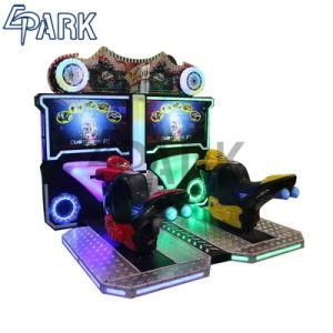 Coin Operated Electric Car Arcade Game Machine / Flaming Moto Rider Game