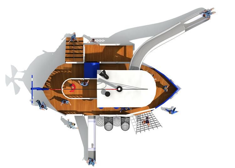 Outdoor Park Pirate Ship Series Large Children Amusement Equipment