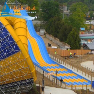 Water Amusement Competition Slide Aquatic Theme Racing Slide with Falling Pool Water Park Slide Fiberglass