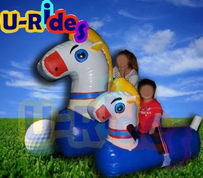 interative game Inflatable Pony Hop Inflatable Derby Horse Riding bounce Racing with Inflatable Track