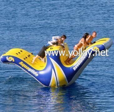 Dual Function Floating Slide Inflatable Water Teeter Totter