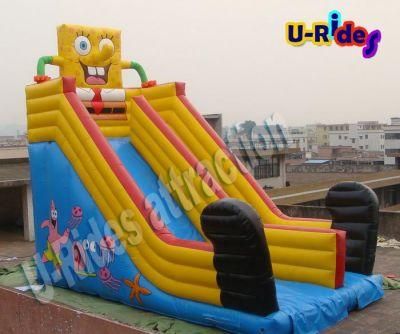 Sponge bob Inflatable Amusement Park Slide Inflatable Bouncer Slide for Kids