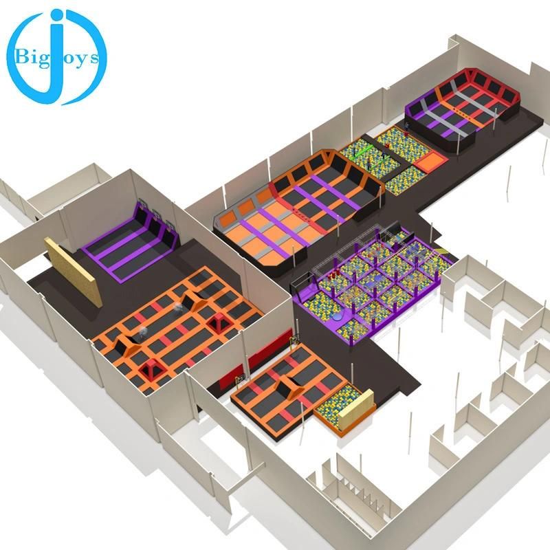 Chinese Manufactory Customised Size Design New Design Trampoline Park for Sales