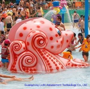 Water Park Equipment Fiberglass Baby Octopus Slide/ Outdoor Playground (LZ-050)