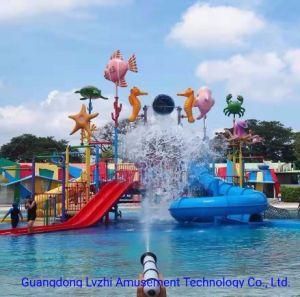 Outdoor &amp; Indoor Playground / 3 Fiberglass Slides/ Water Park (HP-007)