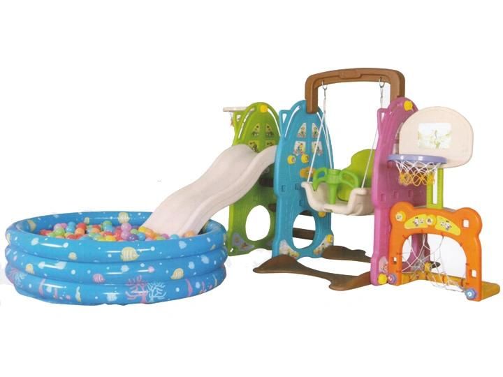 Outdoor Plastic Swing and Slide